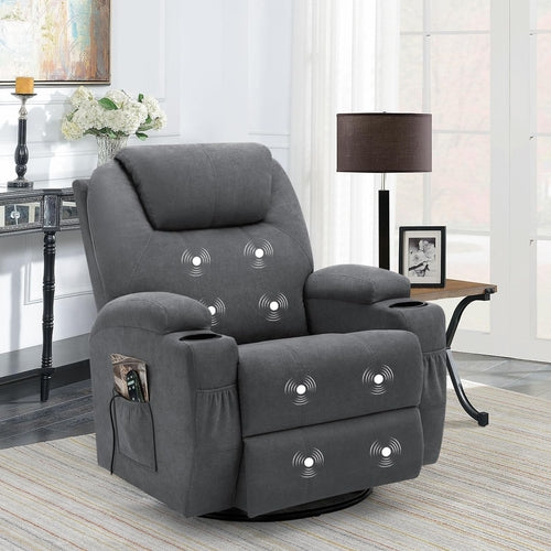 Rocking Recliner Chair With Massage USB Port For Living Room