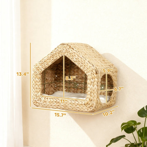 Wall Mounted Cat House, Cat Wall Furniture, Cat Wall Shelf with