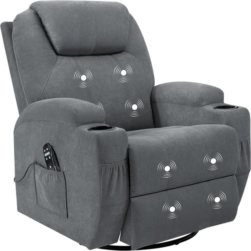 Rocking Recliner Chair With Massage USB Port For Living Room
