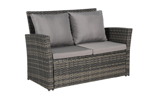 4 Piece Outdoor Patio Furniture Set – Rattan Wicker Chairs with