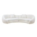 125.98' Modern Curved Sofa with Elegant Love Heart Design for Living