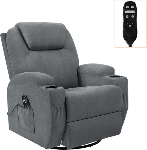 Rocking Recliner Chair With Massage USB Port For Living Room