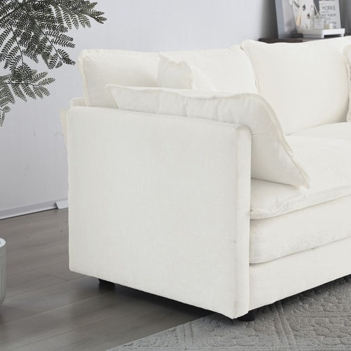 Modern Sofa Couch, 3 Piece Set Extra Deep Seat Sectional Sofa for