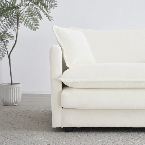 Modern Sofa Couch, 3 Piece Set Extra Deep Seat Sectional Sofa for